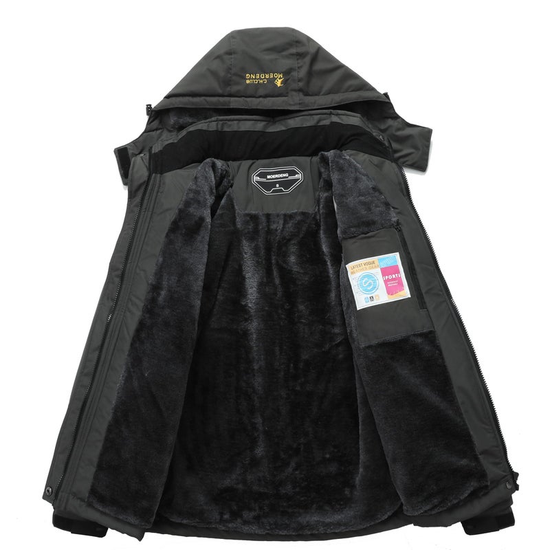 MOERDENG Women's Waterproof Ski Jacket Warm Winter Snow Coat Mountain Windbreaker Hooded Raincoat Jacket - Image 3